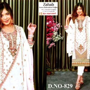 Zahab Luxury Embroidered Chiffon 3Pic